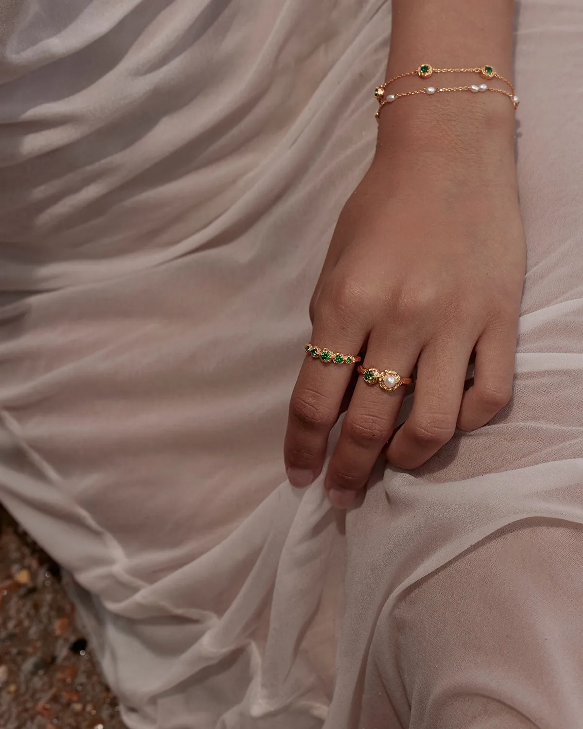 18k Gold Vermeil Moonlit Tides Ring Bycharlotte
