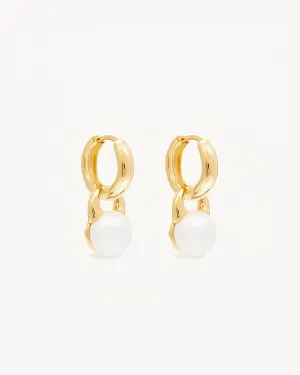 18k Gold Vermeil New Beginnings Pearl Hoops Bycharlotte
