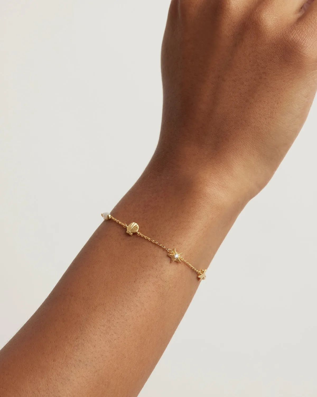 18k Gold Vermeil Ocean Dreaming Bracelet Bycharlotte