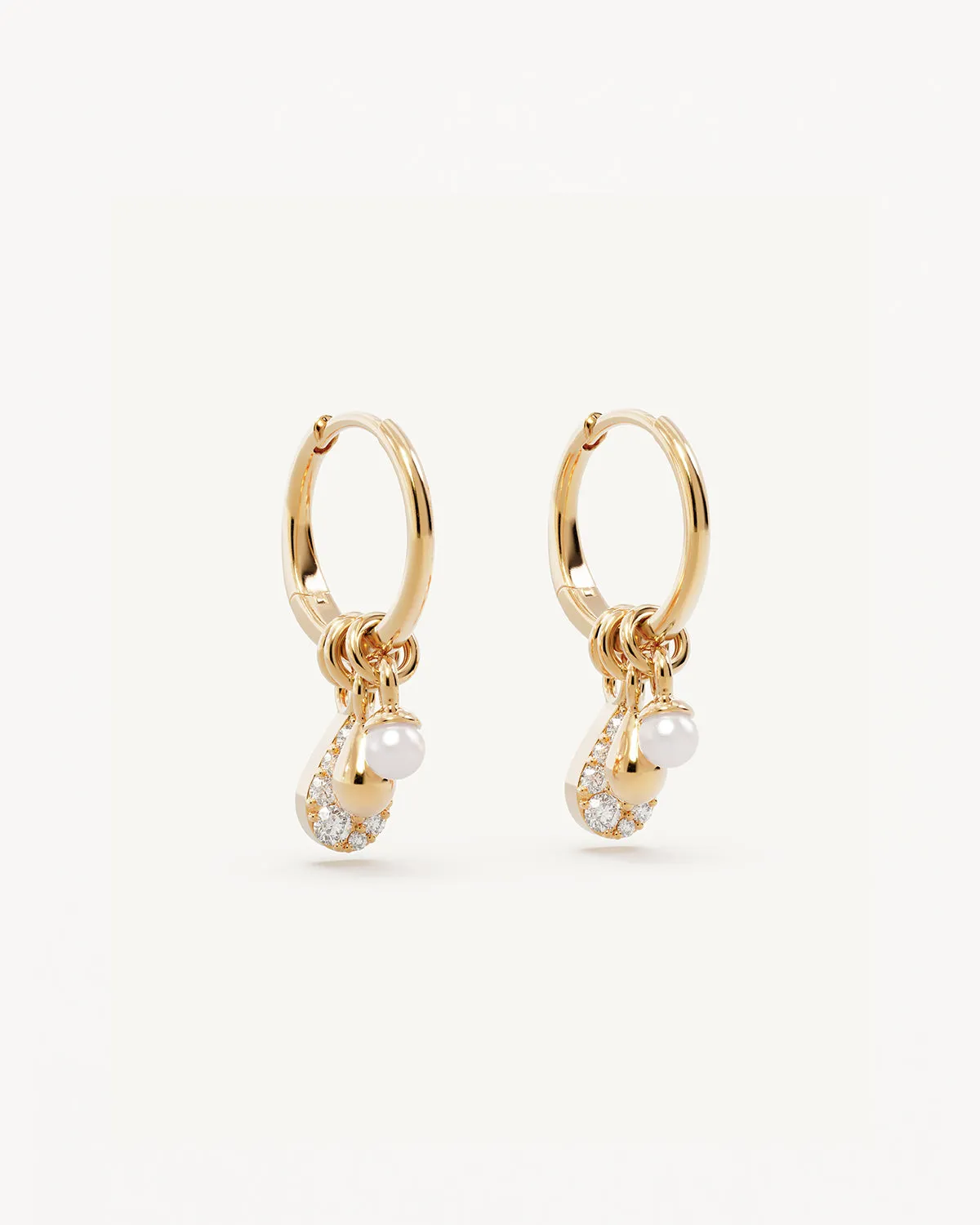 18k Gold Vermeil Ocean Mist Hoops Bycharlotte