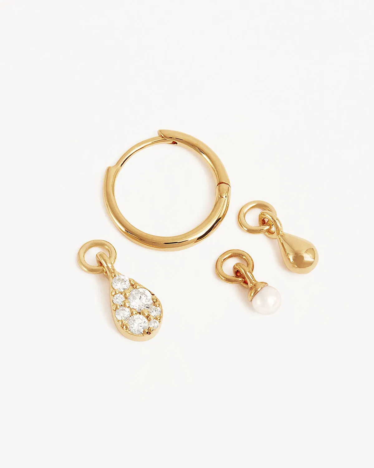 18k Gold Vermeil Ocean Mist Hoops Bycharlotte