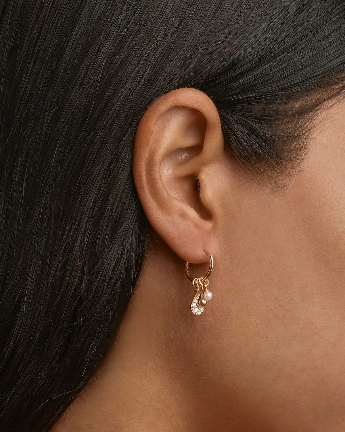 18k Gold Vermeil Ocean Mist Hoops Bycharlotte