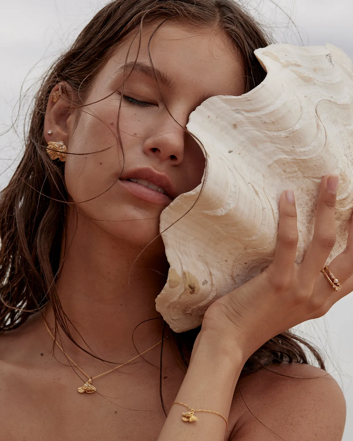 18k Gold Vermeil Ocean Whisper Necklace Bycharlotte
