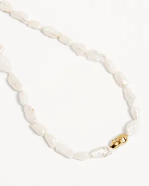 18k Gold Vermeil Peace Within Pearl Choker Bycharlotte