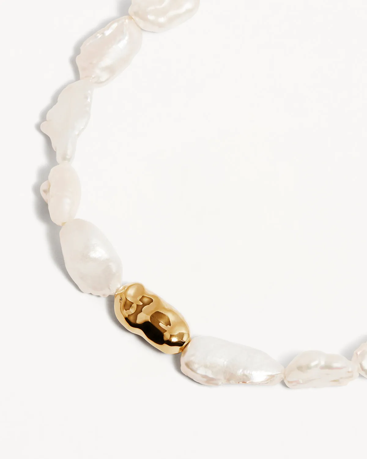 18k Gold Vermeil Peace Within Pearl Choker Bycharlotte