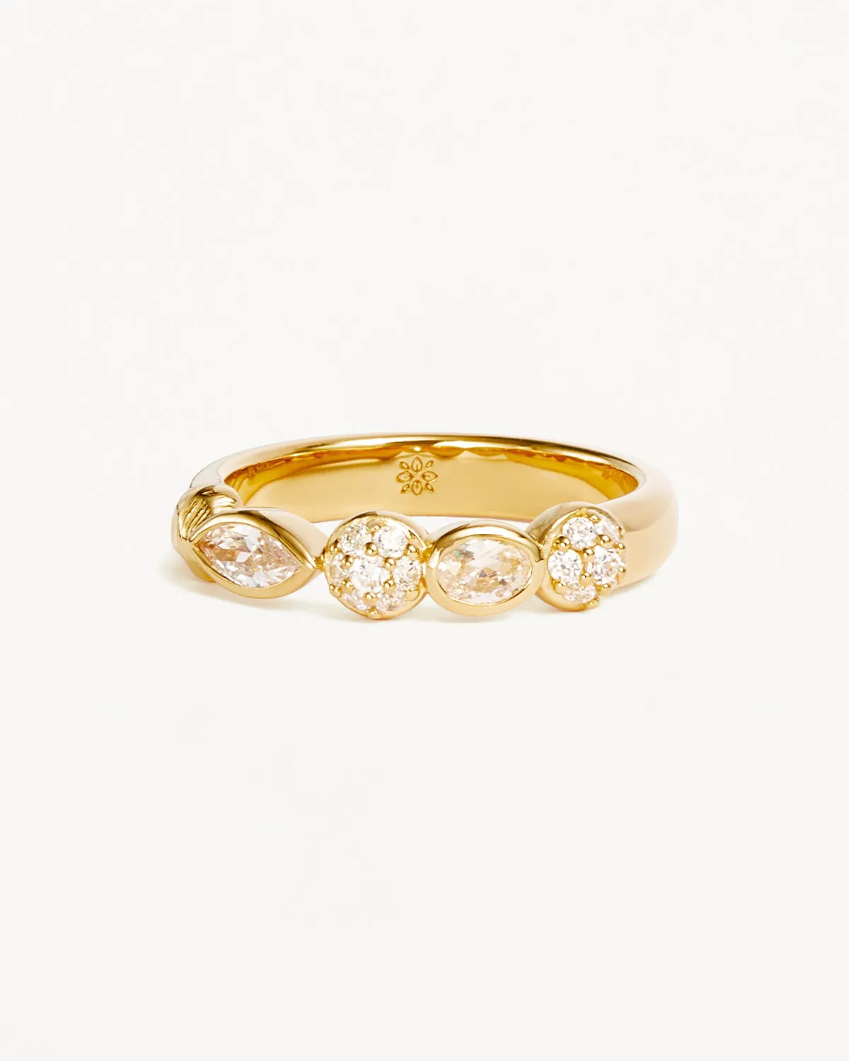 18k Gold Vermeil Protection of Eye Crystal Ring Bycharlotte