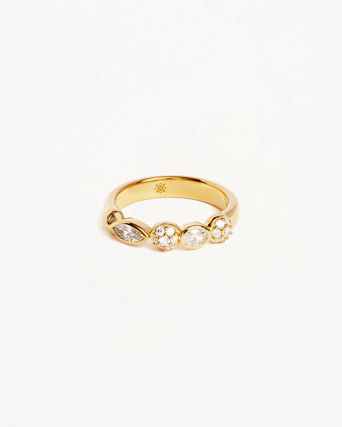 18k Gold Vermeil Protection of Eye Crystal Ring Bycharlotte