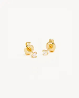 18k Gold Vermeil Pure Light Stud Earrings Bycharlotte