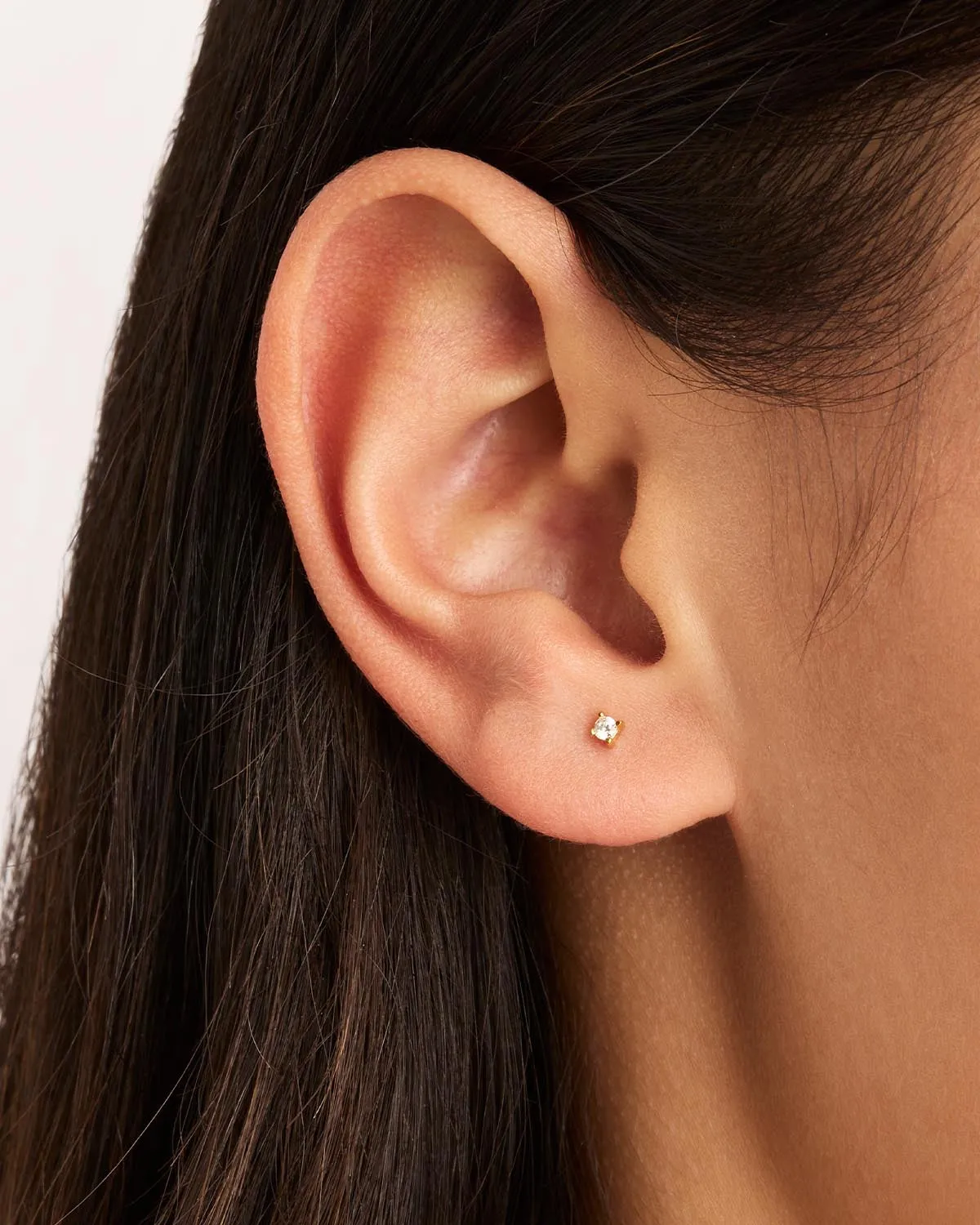 18k Gold Vermeil Pure Light Stud Earrings Bycharlotte