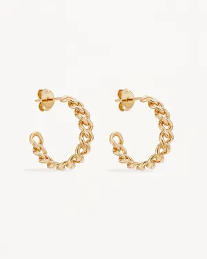 18k Gold Vermeil Radiant Curb Hoops Bycharlotte