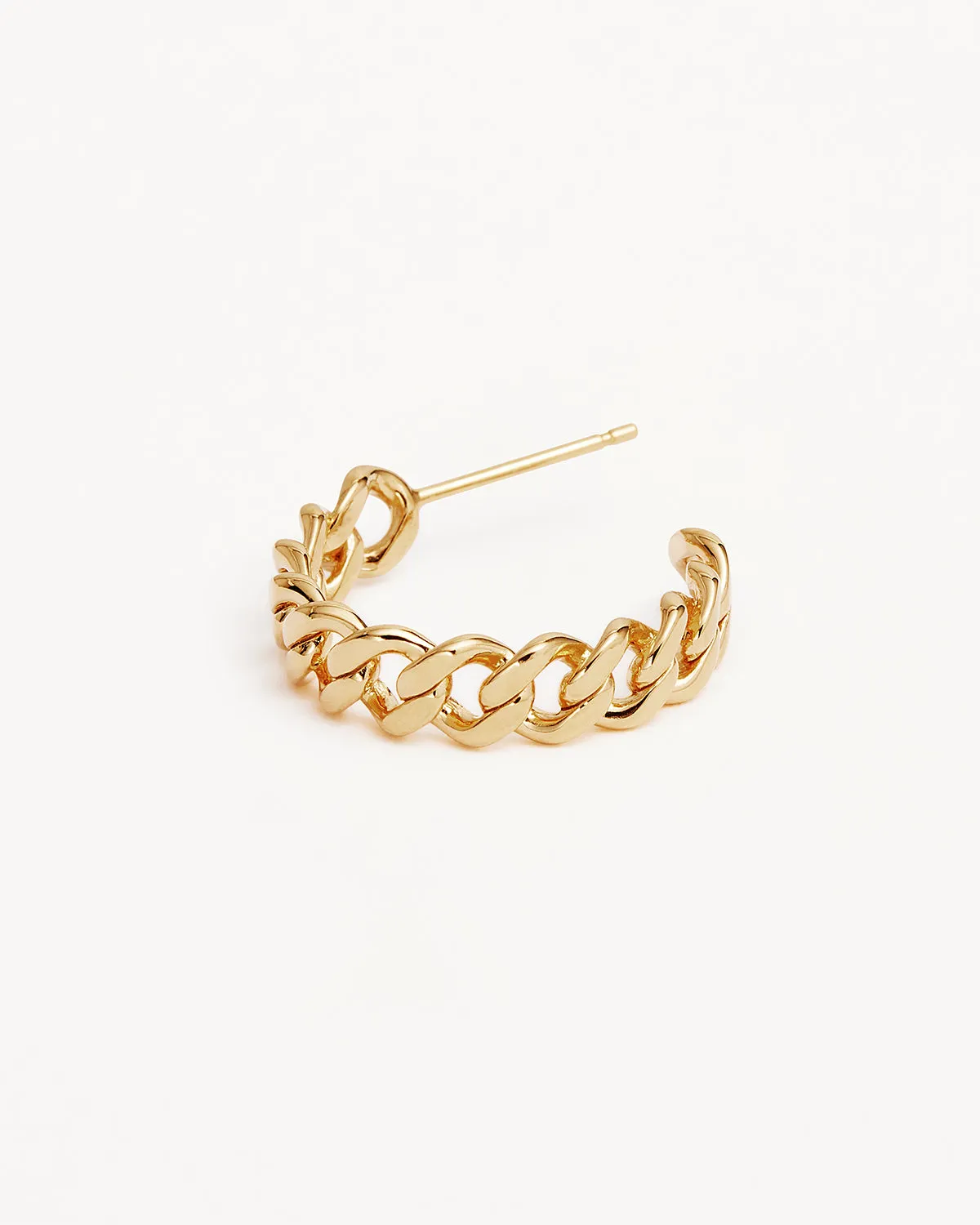18k Gold Vermeil Radiant Curb Hoops Bycharlotte