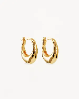18k Gold Vermeil Radiant Energy Small Hoops Bycharlotte