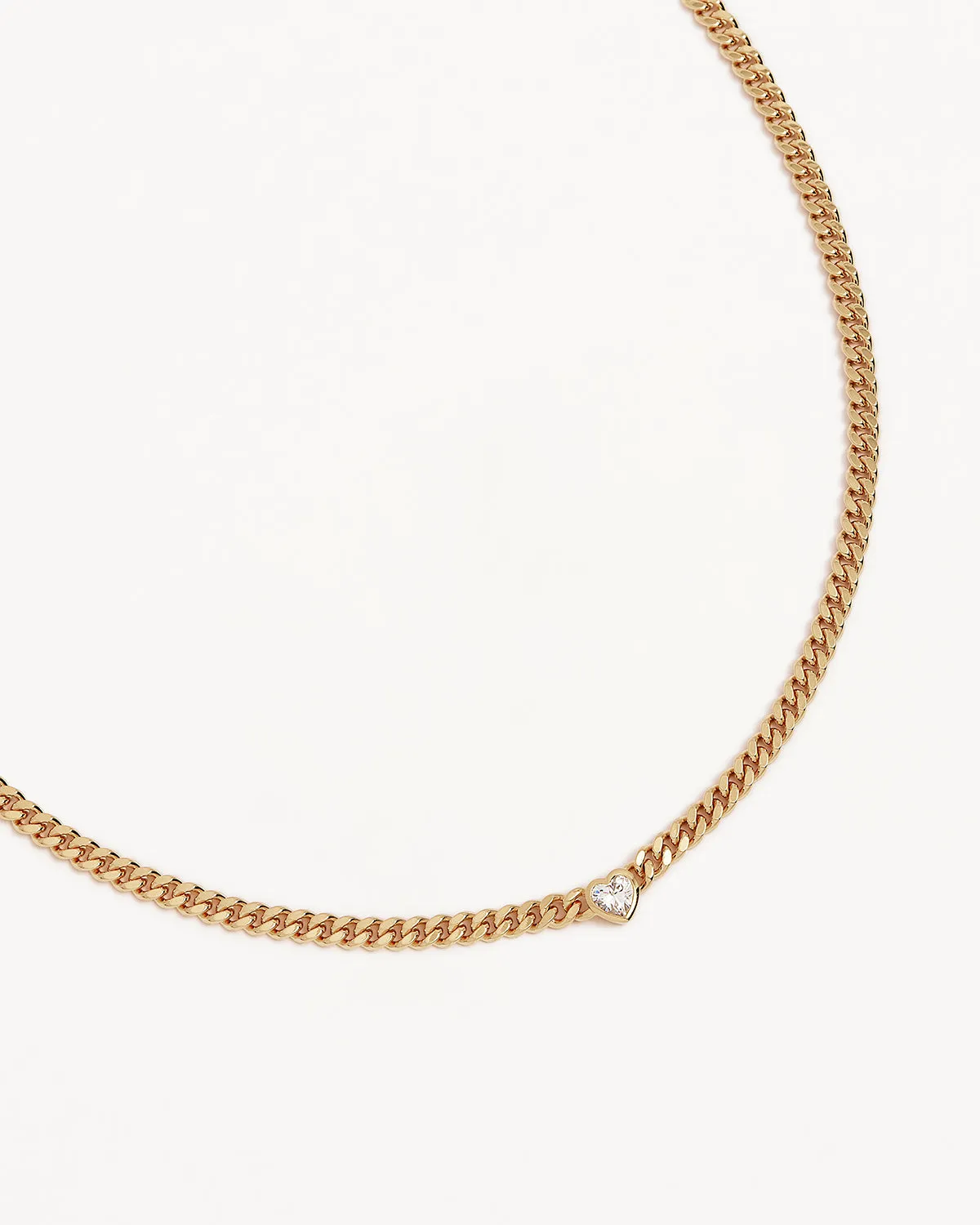 18k Gold Vermeil Radiant Heart Curb Choker Bycharlotte