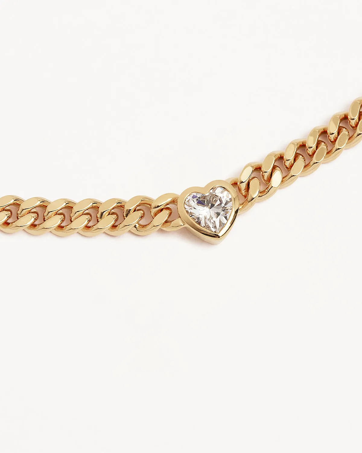 18k Gold Vermeil Radiant Heart Curb Choker Bycharlotte