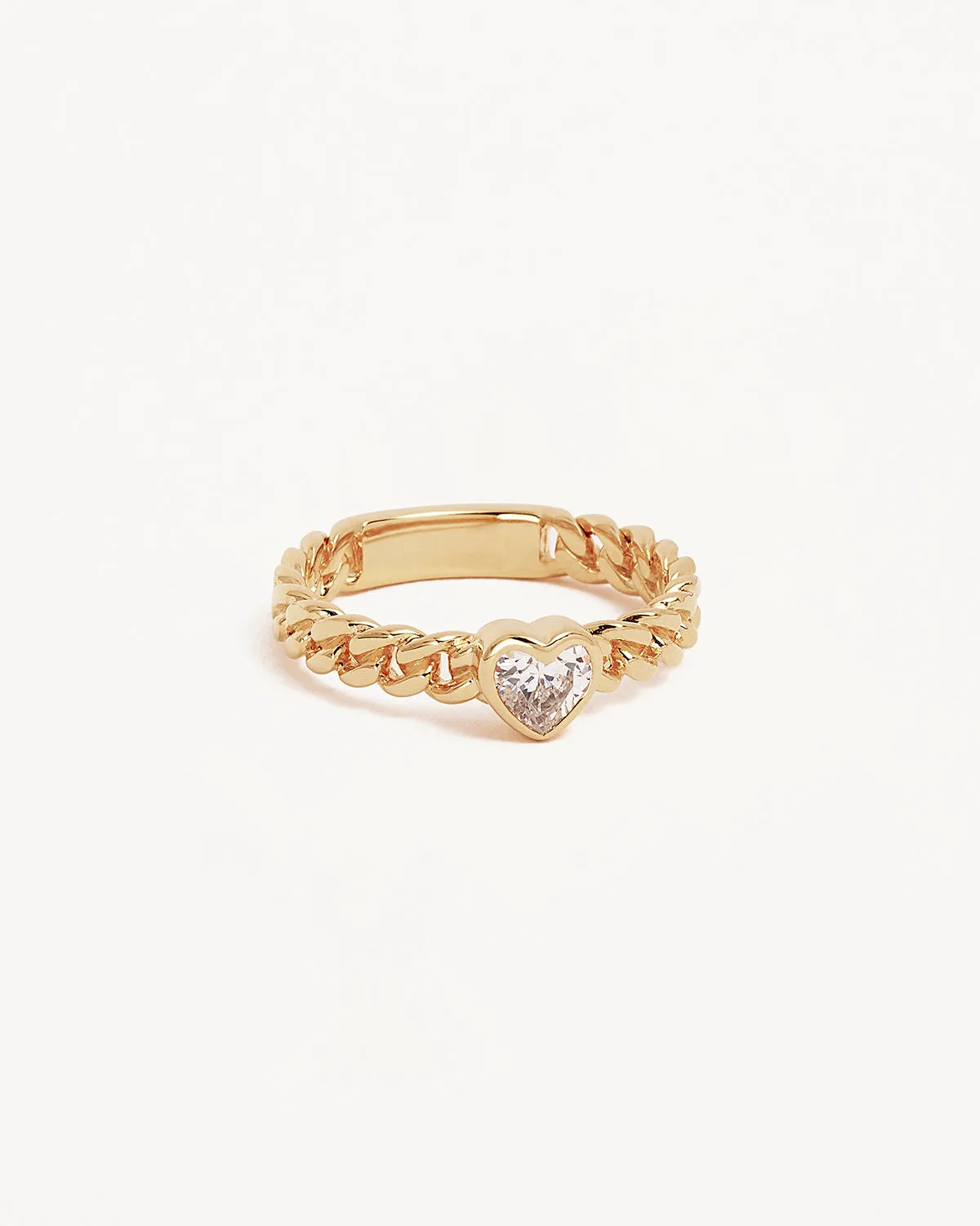 18k Gold Vermeil Radiant Heart Engravable Ring Bycharlotte