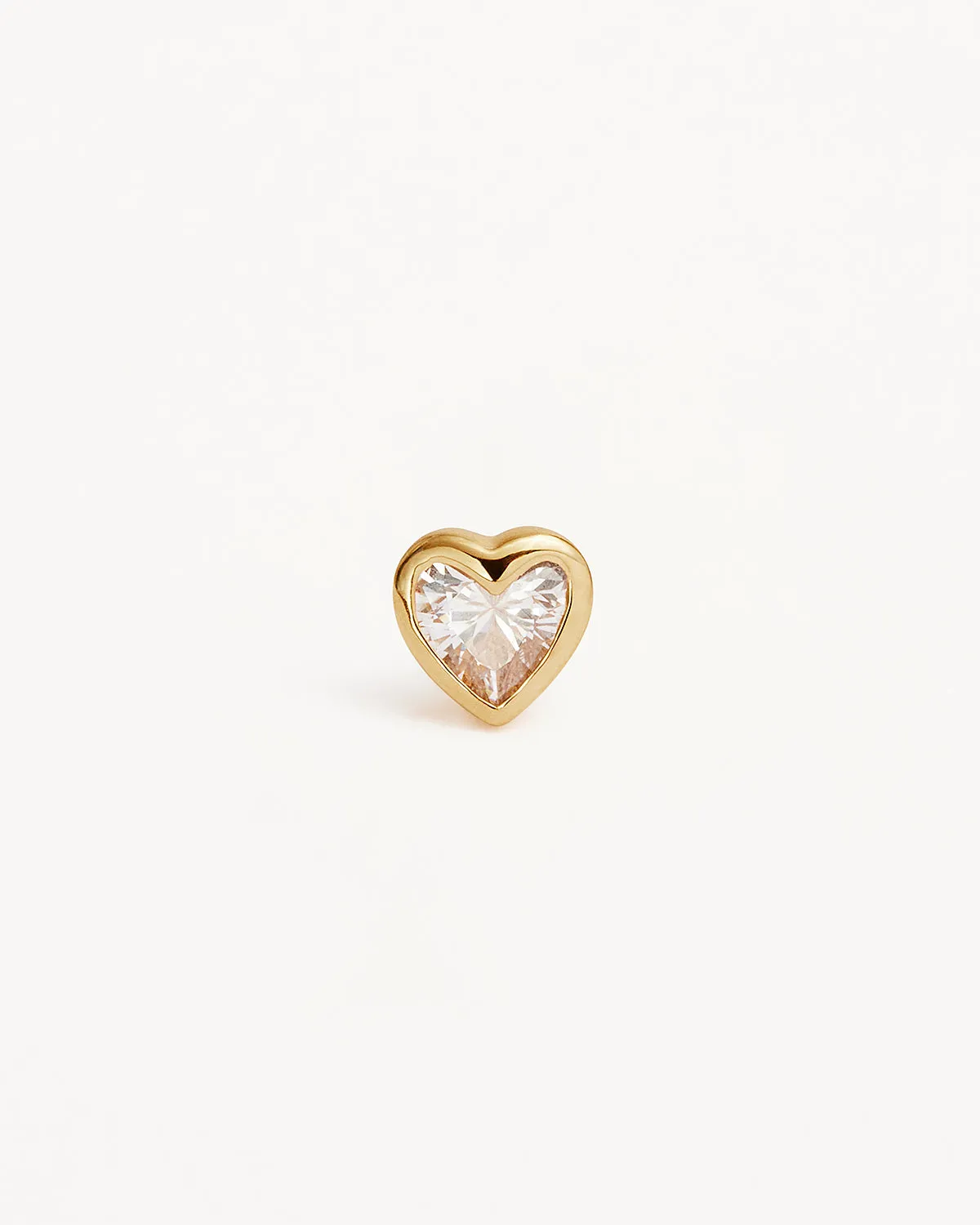 18k Gold Vermeil Radiant Heart Stud Earrings Bycharlotte