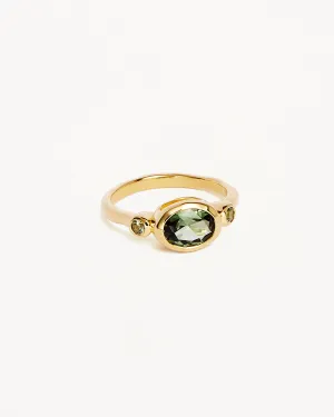 18k Gold Vermeil Radiant Soul Ring - Forest Bycharlotte