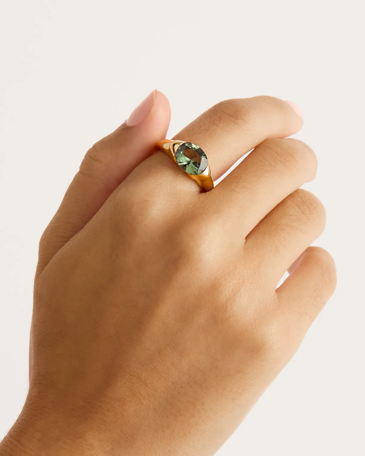18k Gold Vermeil Sacred Jewel Ring - Forest Bycharlotte