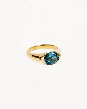 18k Gold Vermeil Sacred Jewel Ring - Ocean Bycharlotte
