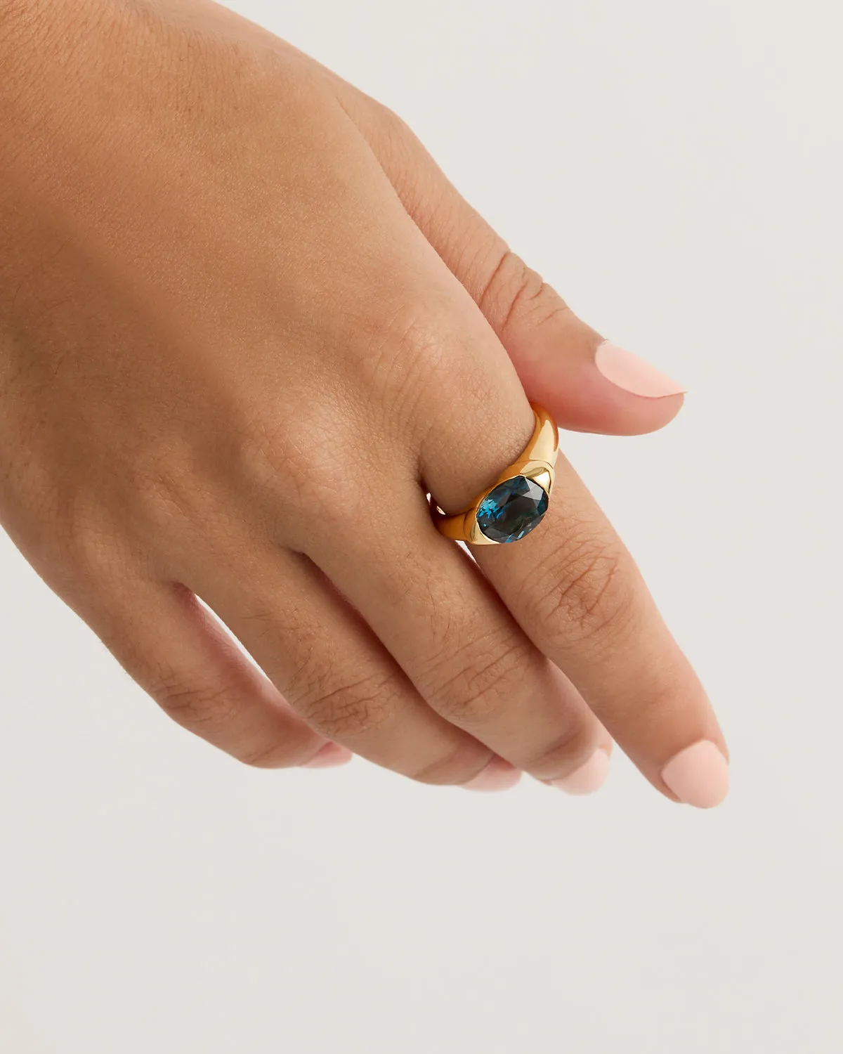 18k Gold Vermeil Sacred Jewel Ring - Ocean Bycharlotte