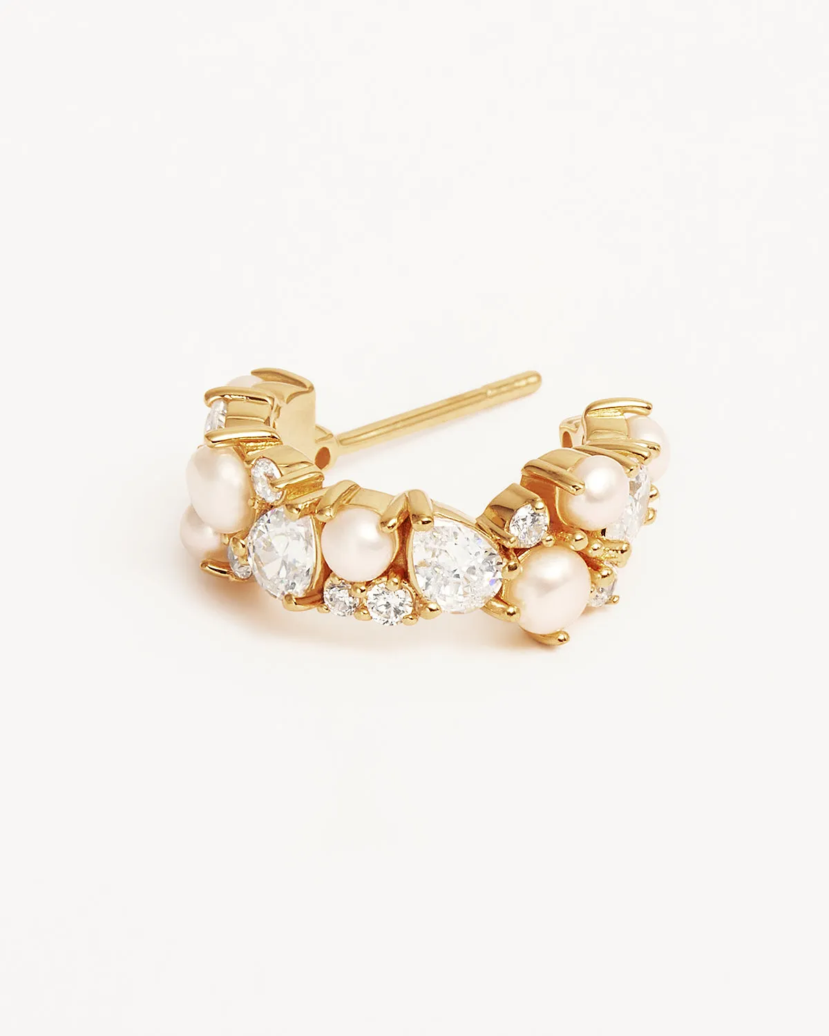 18k Gold Vermeil Sea Foam Hoops Bycharlotte