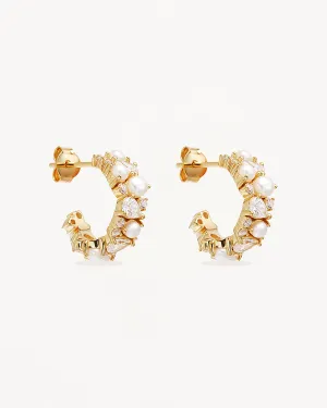 18k Gold Vermeil Sea Foam Hoops Bycharlotte