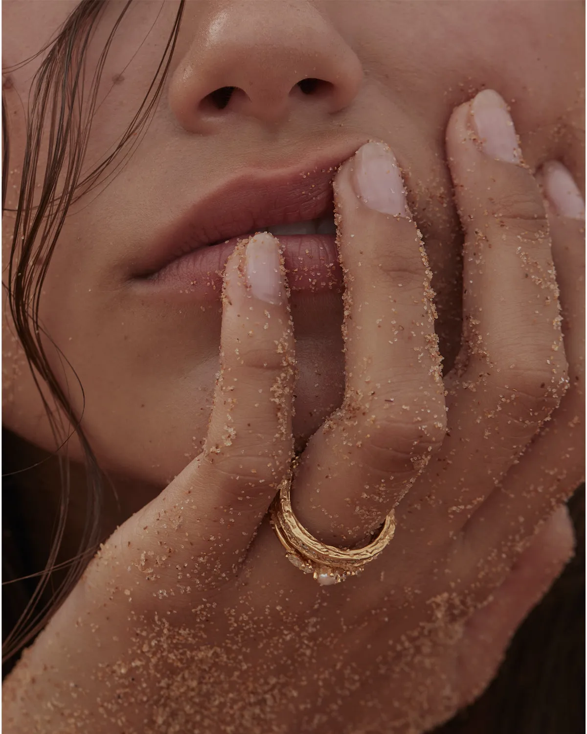 18k Gold Vermeil Sea Foam Ring Bycharlotte