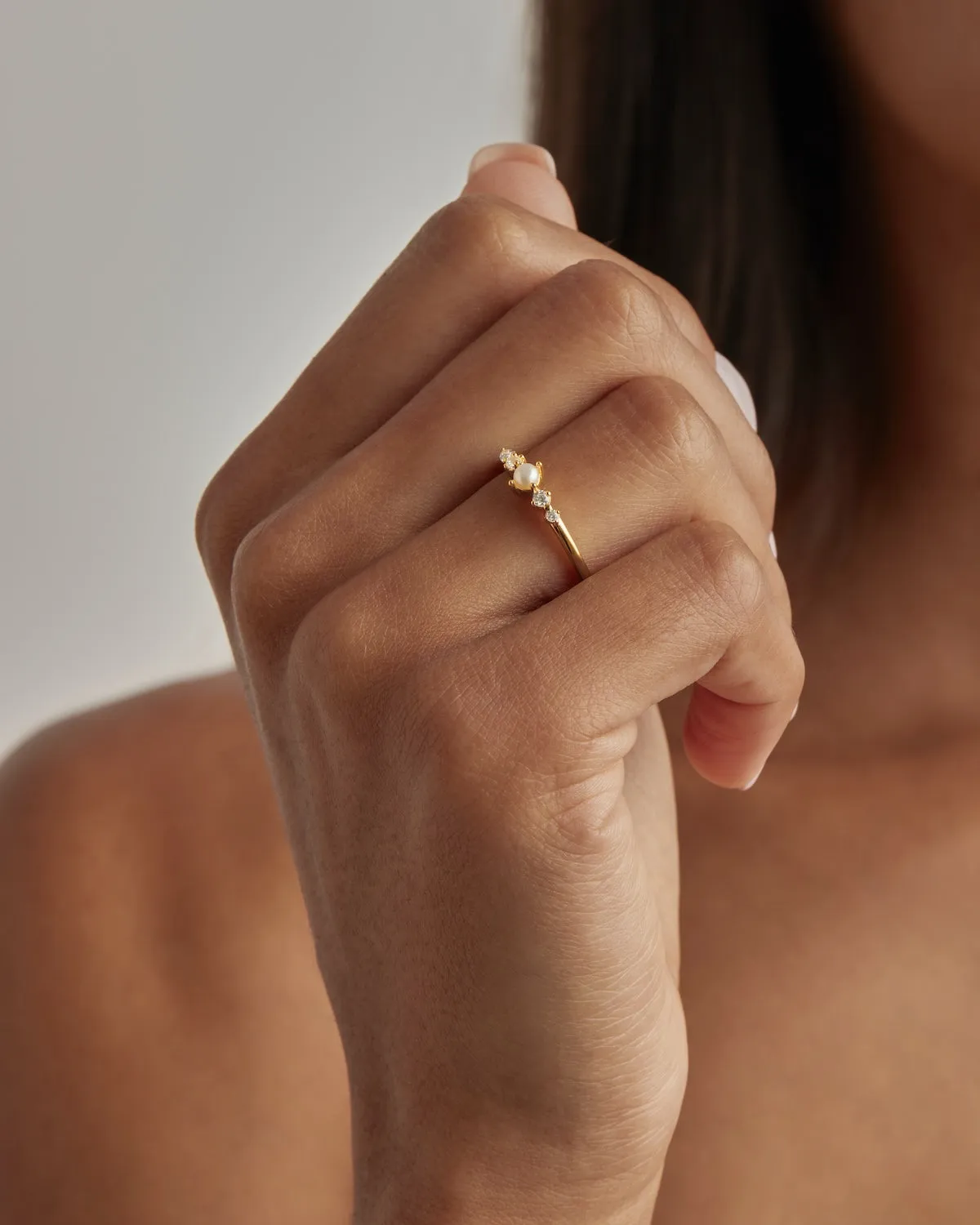 18k Gold Vermeil Sea Foam Ring Bycharlotte