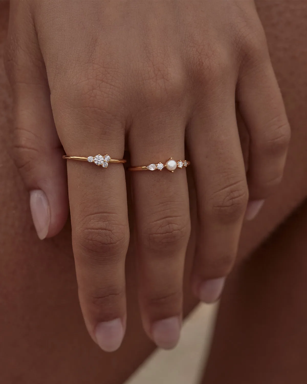 18k Gold Vermeil Sea Foam Ring Bycharlotte