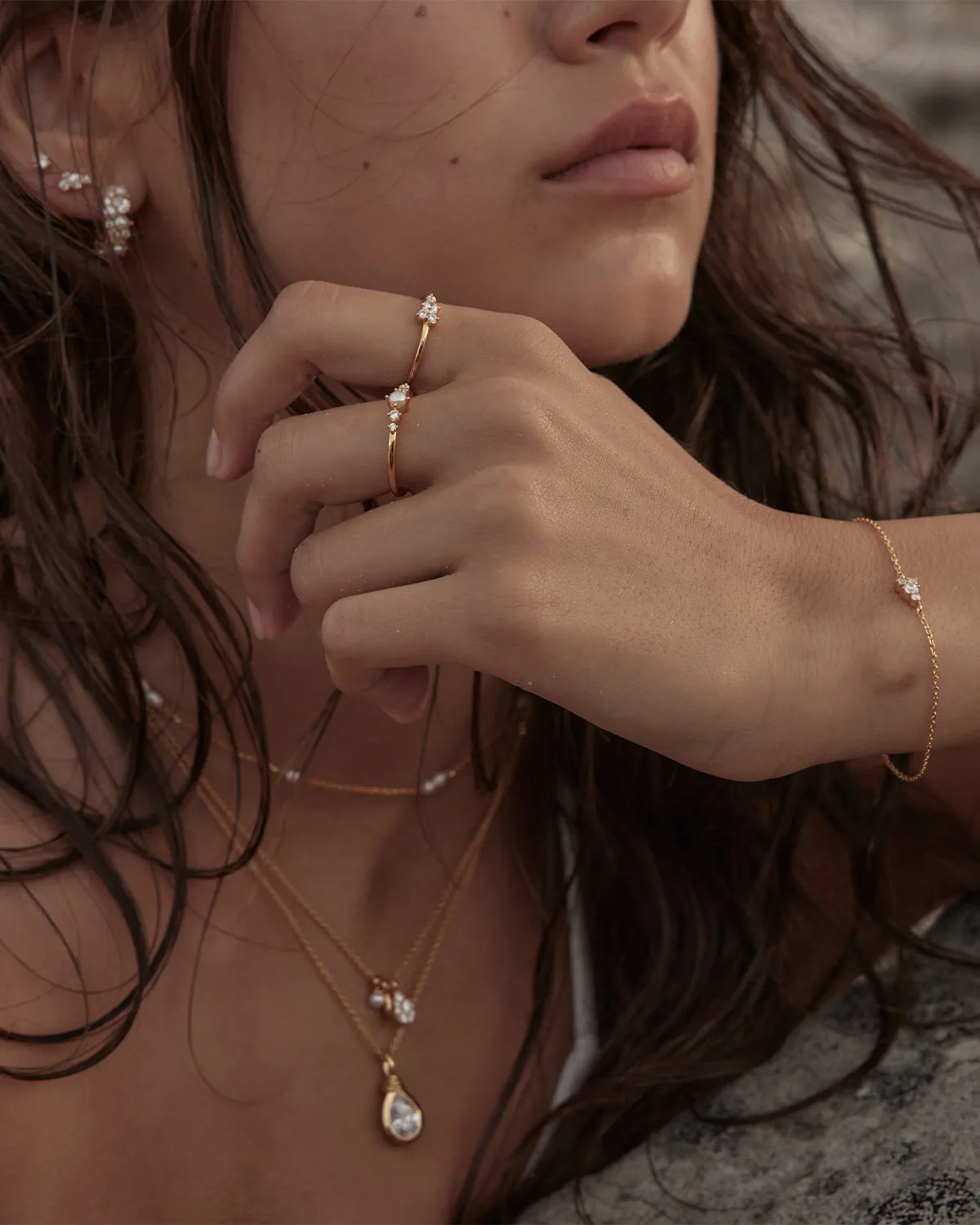 18k Gold Vermeil Sea Foam Ring Bycharlotte