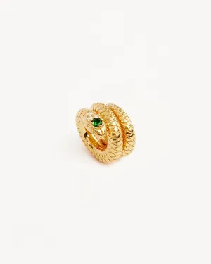 18k Gold Vermeil Snake Petal Charm Bycharlotte