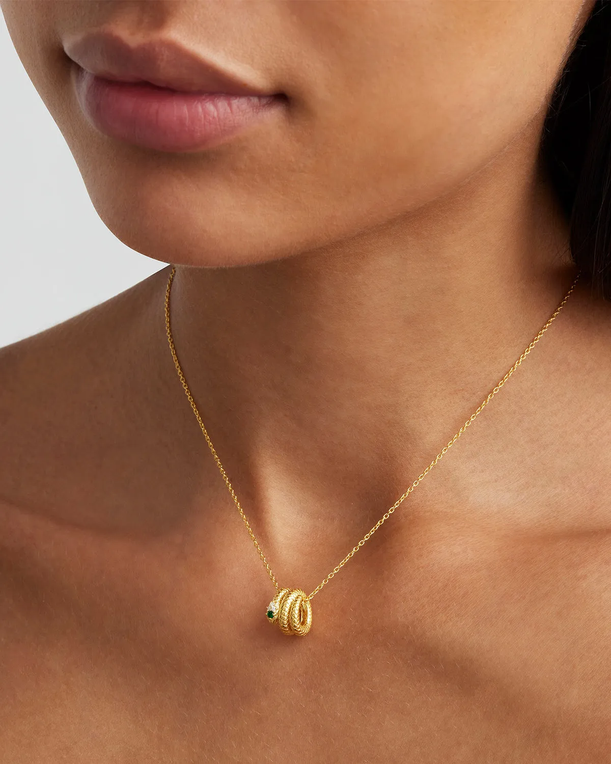 18k Gold Vermeil Snake Petal Charm Bycharlotte