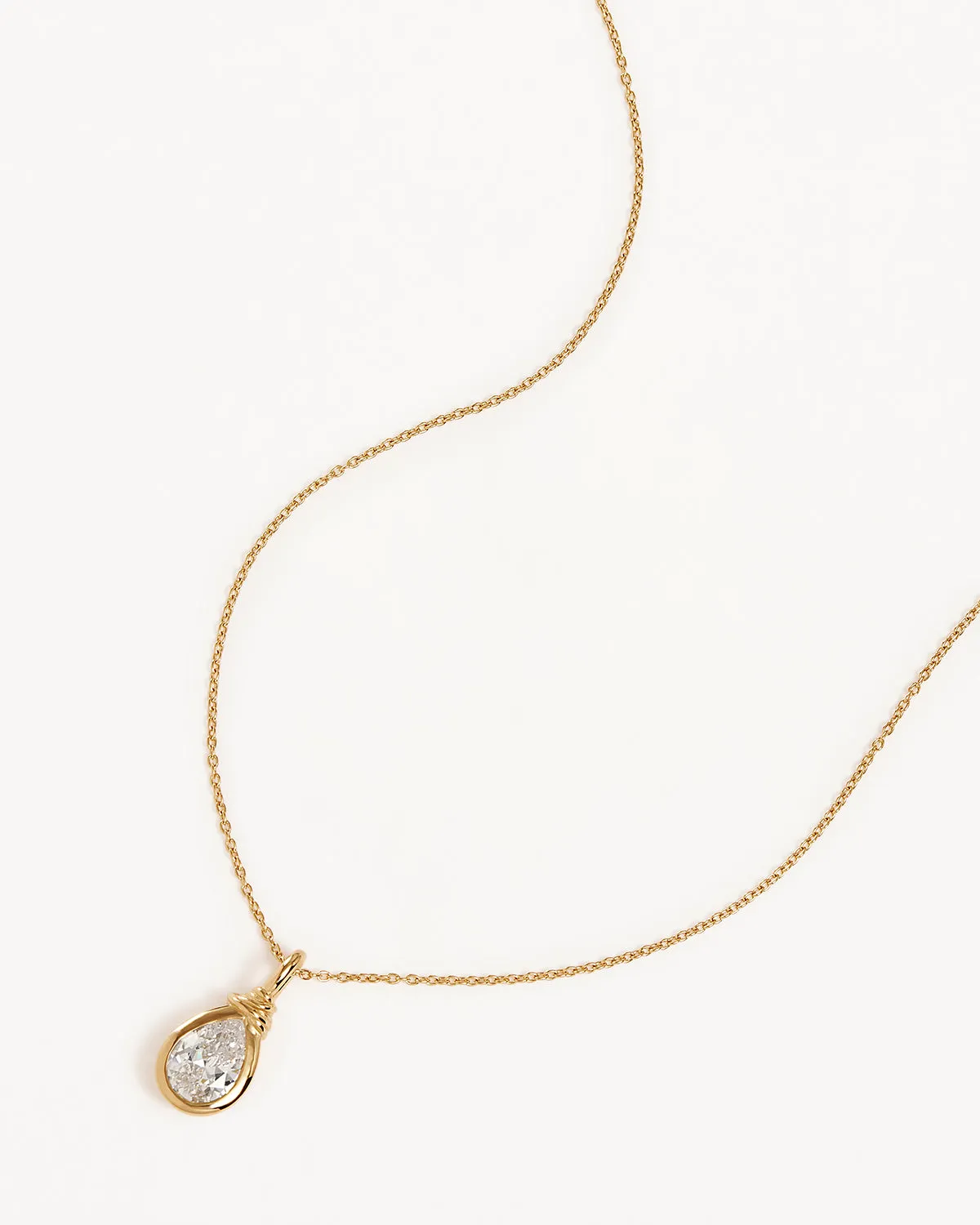 18k Gold Vermeil Soul Searching Necklace - Crystal Mist Bycharlotte