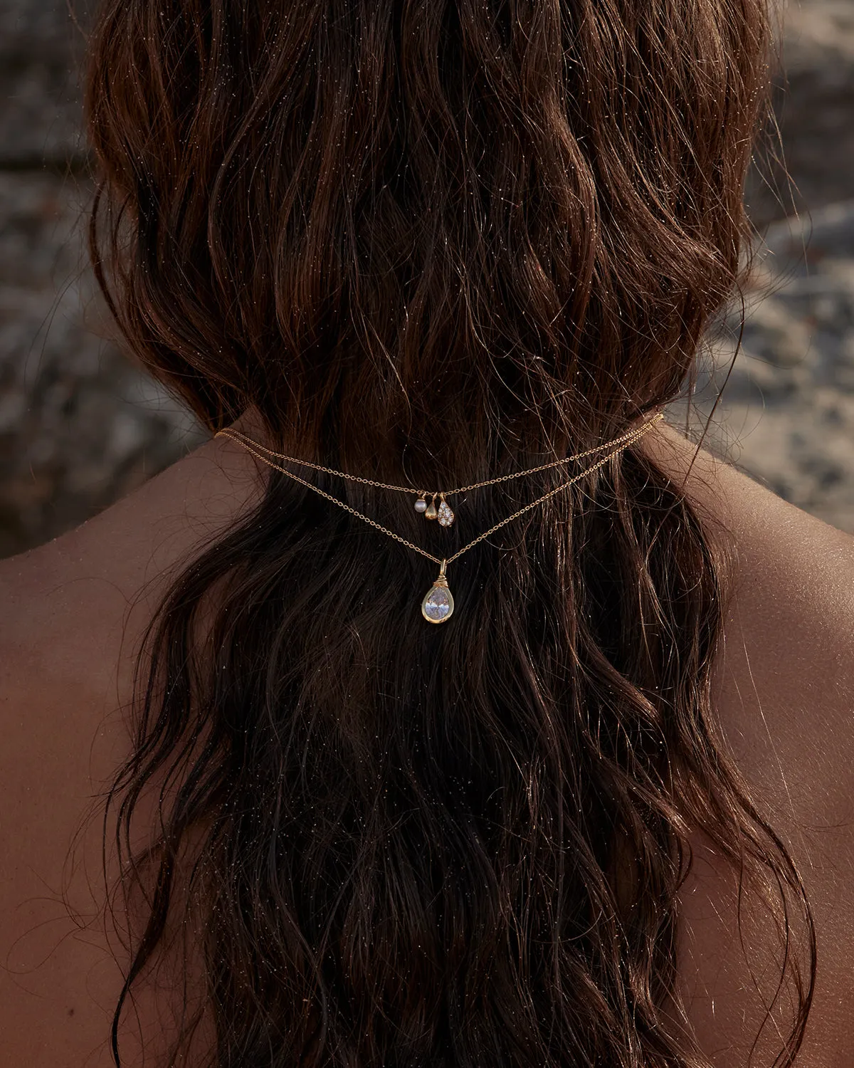 18k Gold Vermeil Soul Searching Necklace - Crystal Mist Bycharlotte