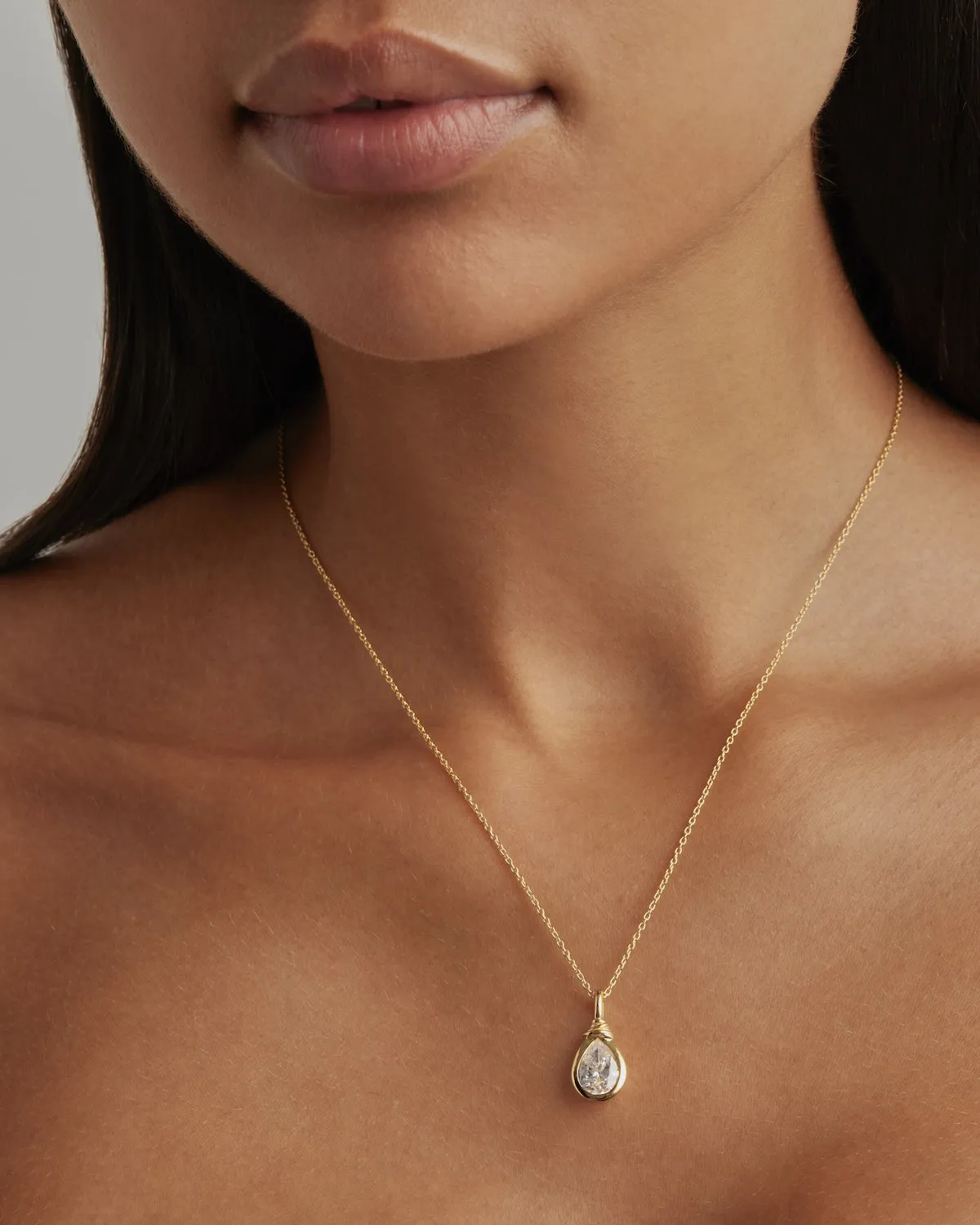 18k Gold Vermeil Soul Searching Necklace - Crystal Mist Bycharlotte