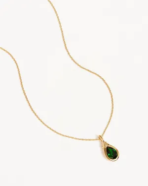 18k Gold Vermeil Soul Searching Necklace - Ocean Green Bycharlotte