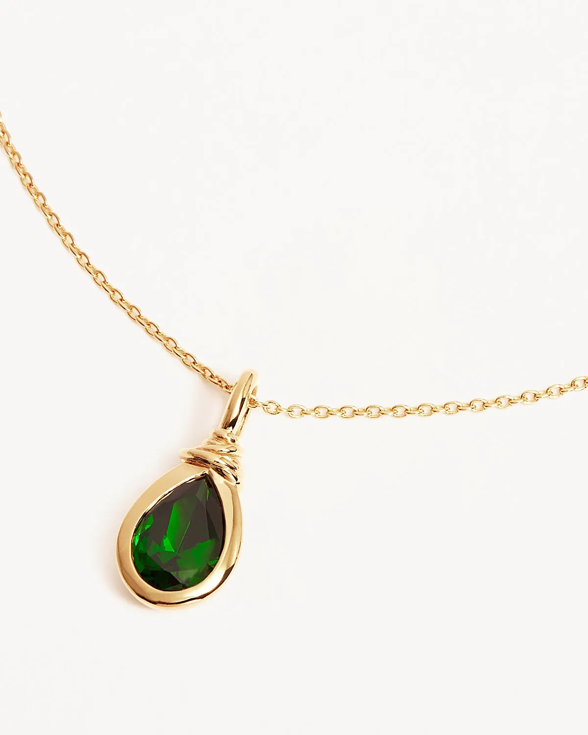 18k Gold Vermeil Soul Searching Necklace - Ocean Green Bycharlotte