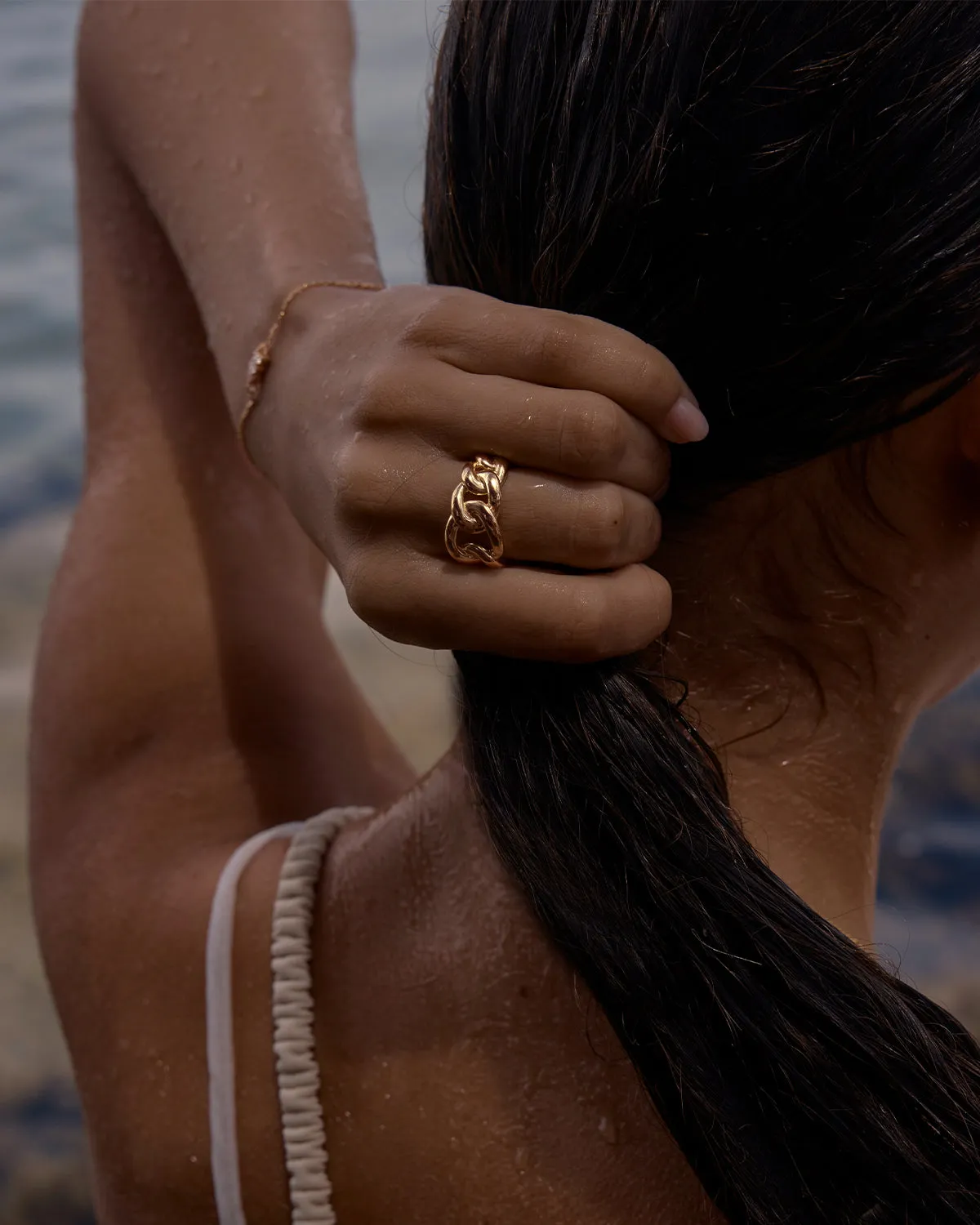 18k Gold Vermeil Strength Ring Bycharlotte