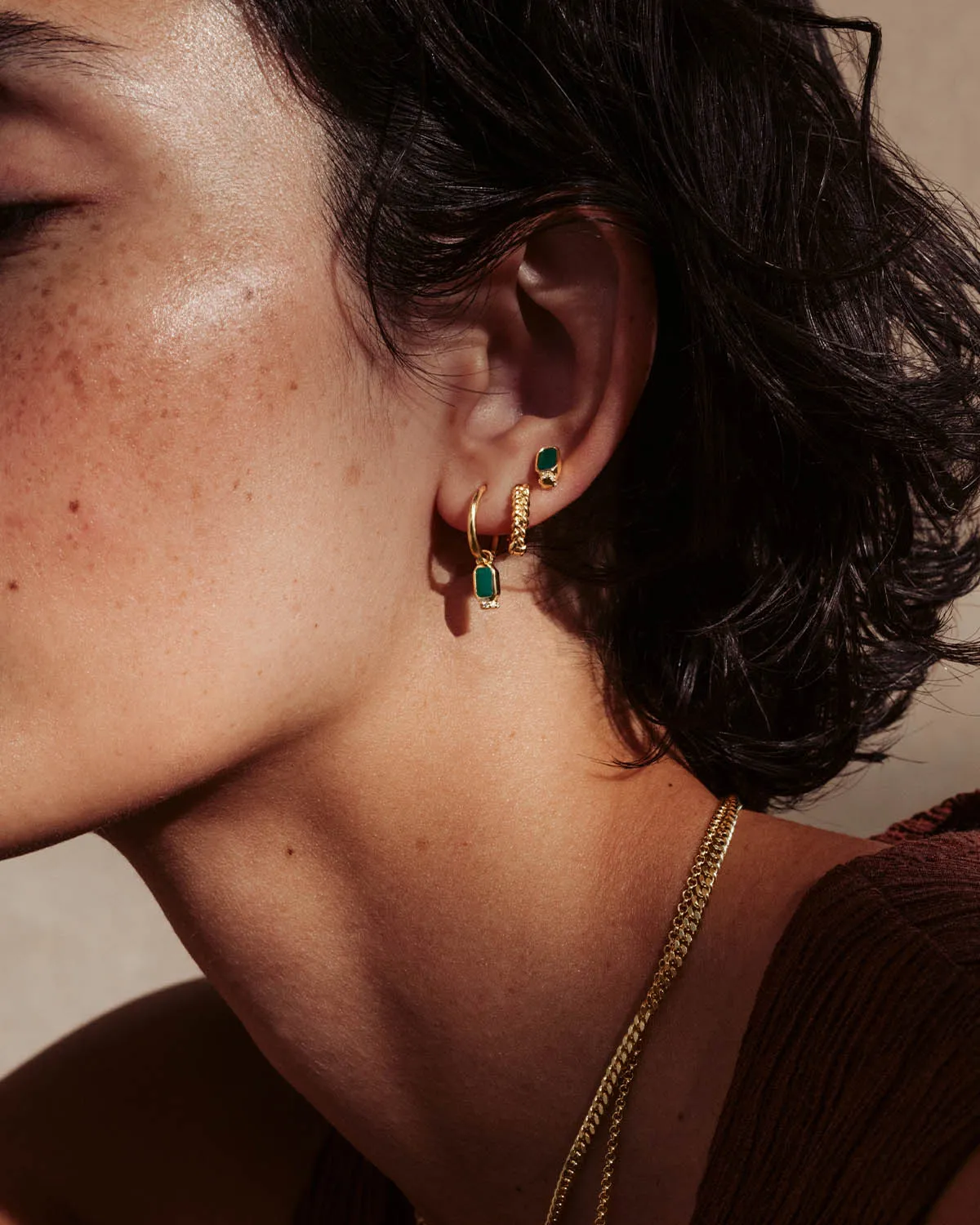18k Gold Vermeil Strength Within Hoops Bycharlotte