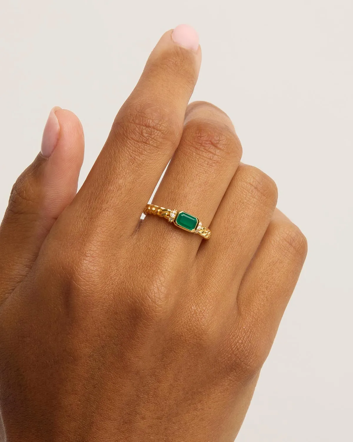 18k Gold Vermeil Strength Within Ring Bycharlotte