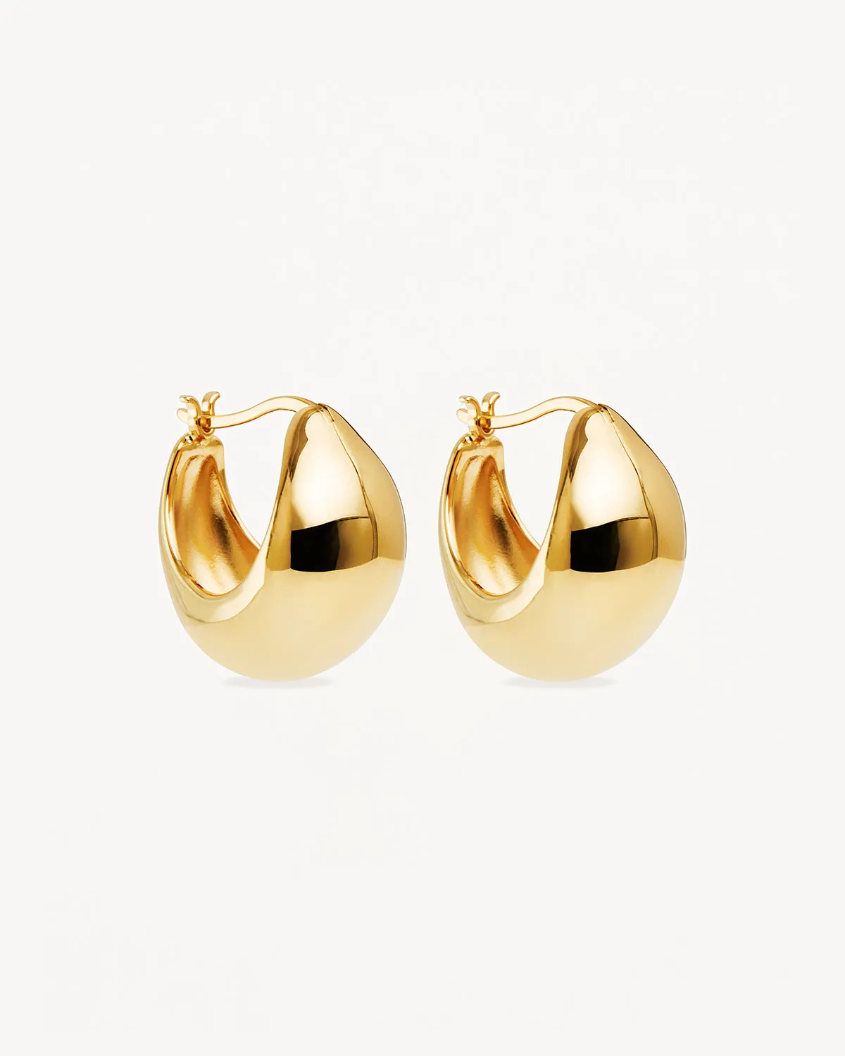 18k Gold Vermeil Sunkissed Large Hoops Bycharlotte