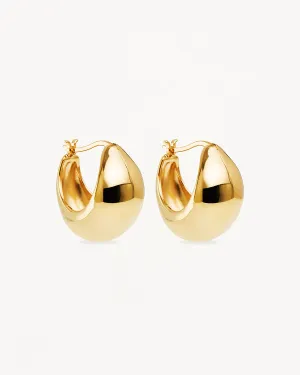 18k Gold Vermeil Sunkissed Large Hoops Bycharlotte