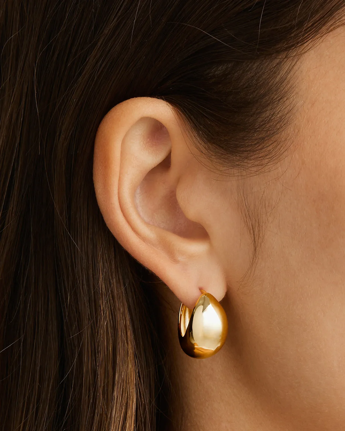 18k Gold Vermeil Sunkissed Large Hoops Bycharlotte