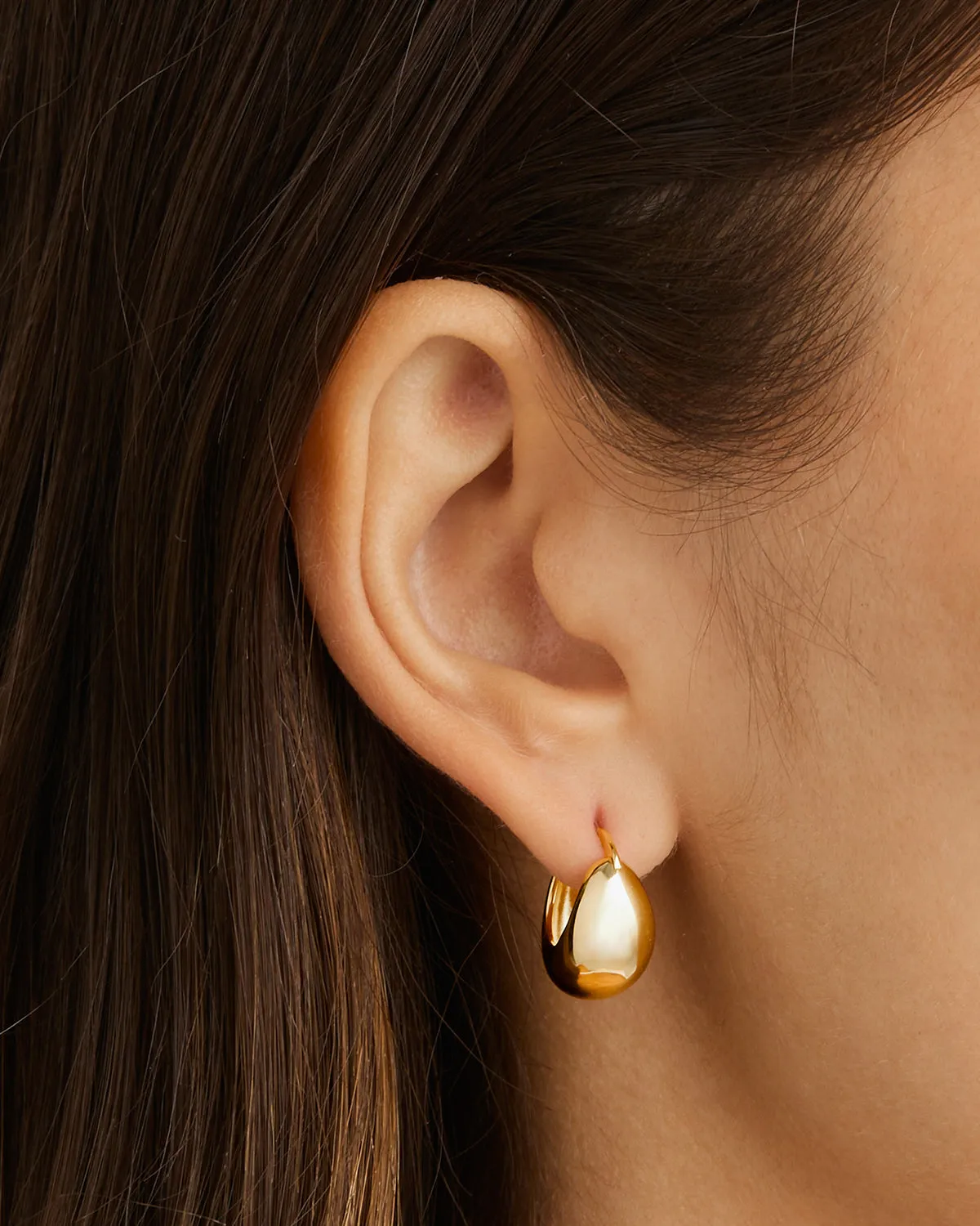 18k Gold Vermeil Sunkissed Small Hoops Bycharlotte