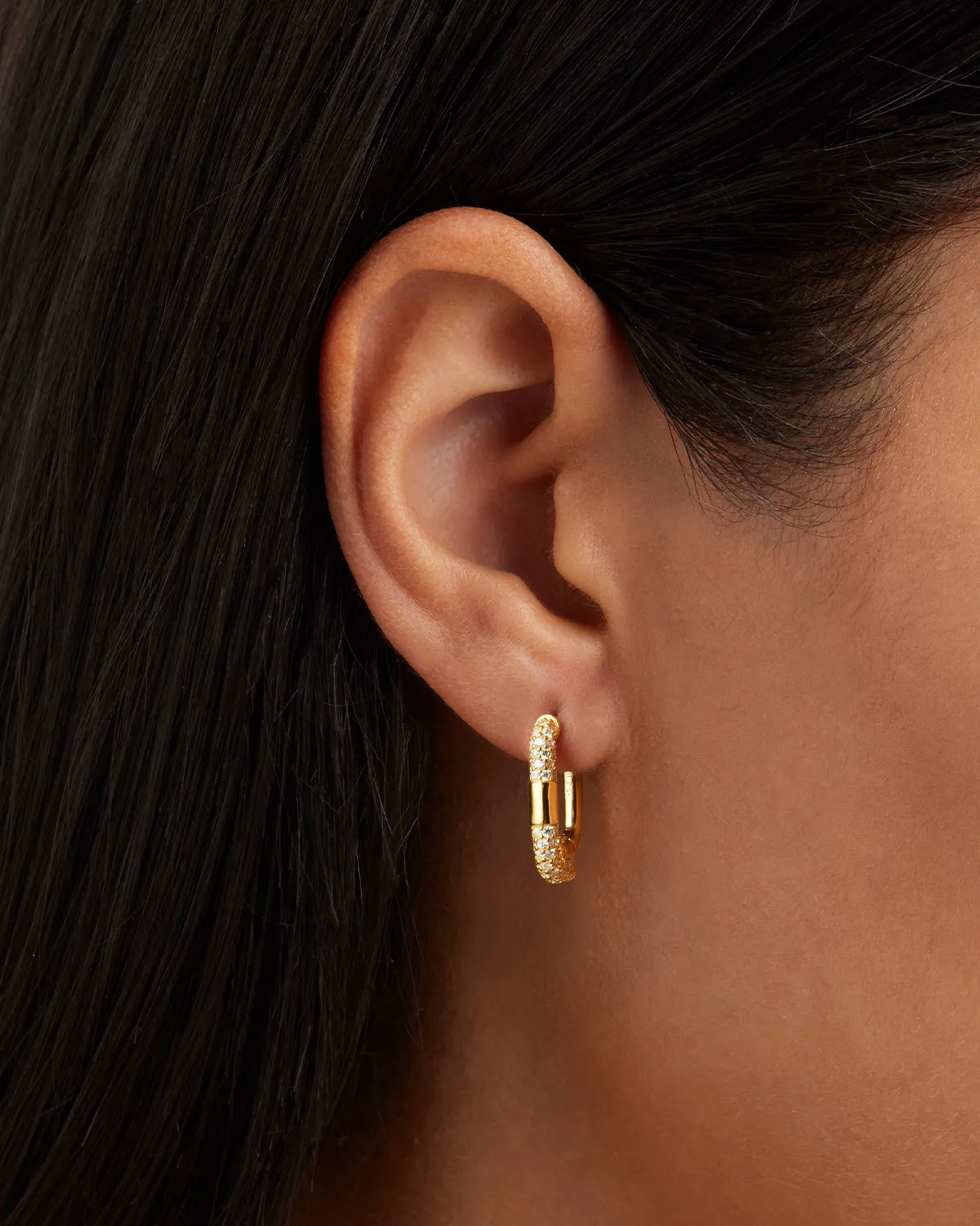 18k Gold Vermeil Unlock Your Potential Hoops Bycharlotte