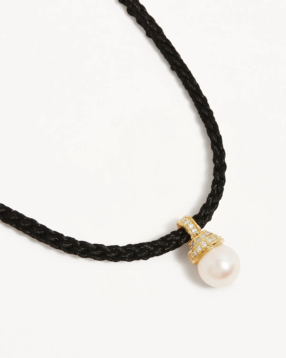 18k Gold Vermeil Whispers of Tranquillity Pearl Cord Choker Bycharlotte