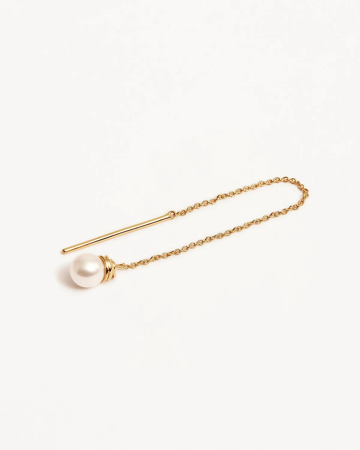 18k Gold Vermeil Whispers of Tranquillity Pearl Thread Earrings Bycharlotte