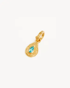 18k Gold Vermeil With Love Birthstone Annex Link Pendant - December Bycharlotte