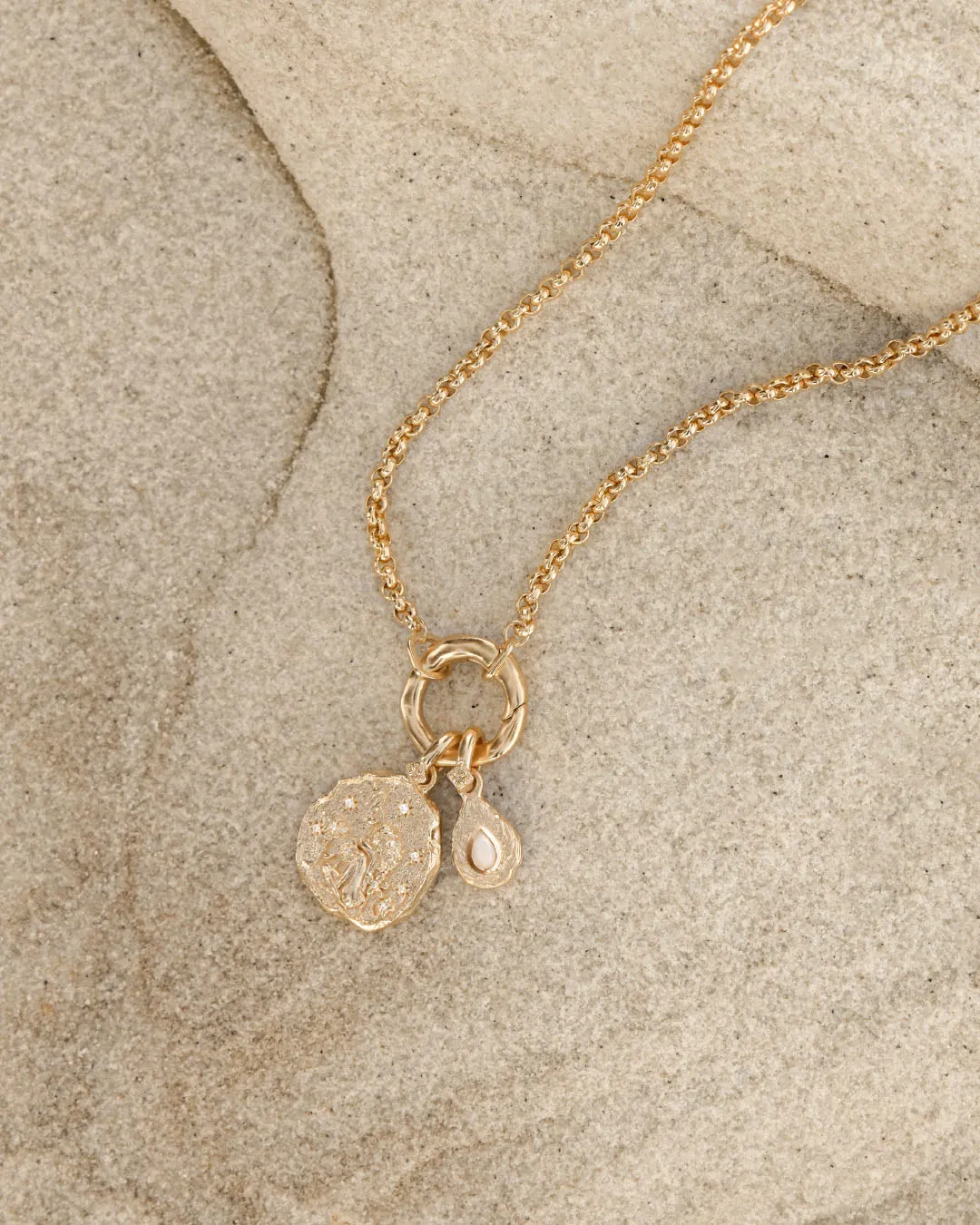 18k Gold Vermeil With Love Birthstone Annex Link Pendant - June Bycharlotte