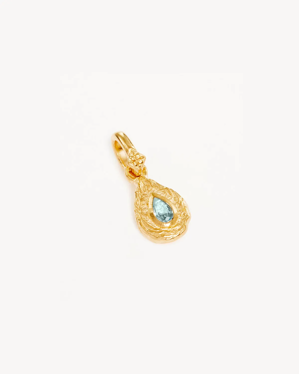 18k Gold Vermeil With Love Birthstone Annex Link Pendant - March Bycharlotte